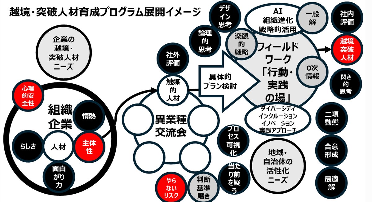 越境・突破人材育成プログラム展開イメージ（大阪会場）